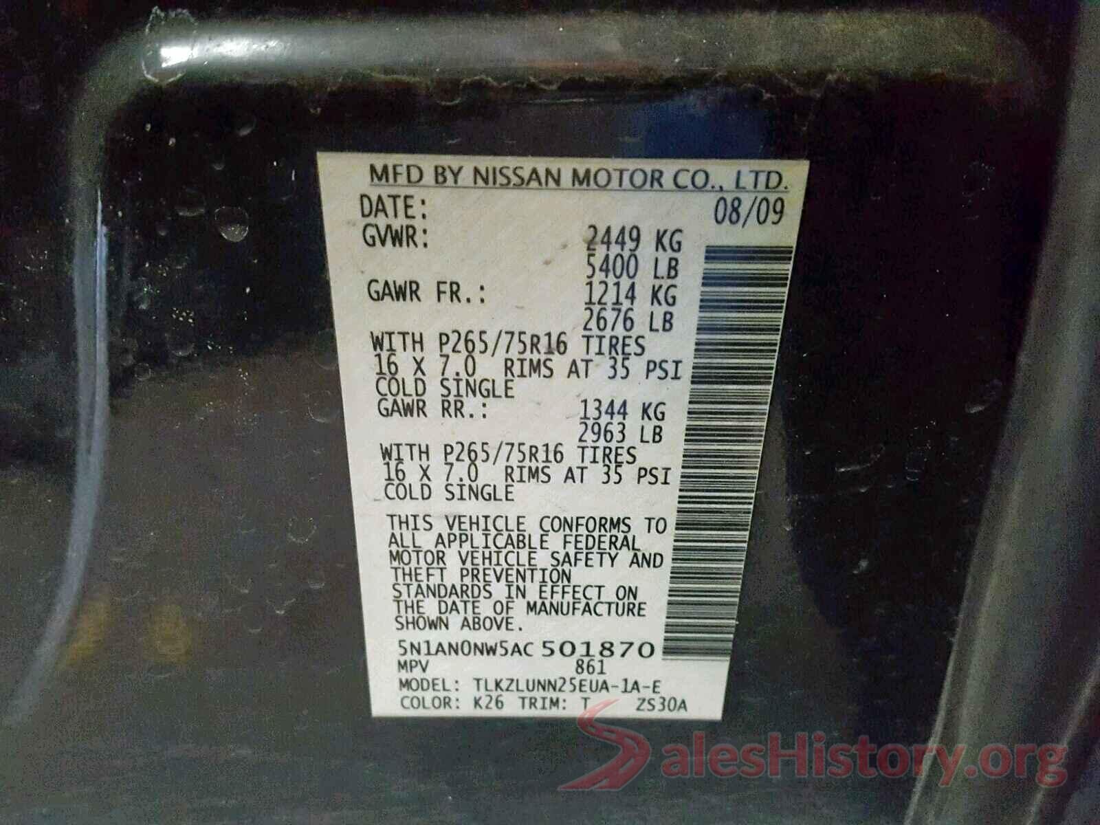 4T1C11AK8LU928468 2010 NISSAN XTERRA OFF