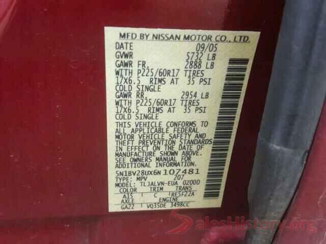 3N1AB7AP2HY260486 2006 NISSAN QUEST