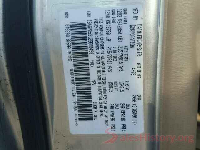 1N4AL3AP1HC249917 2002 DODGE CARAVAN