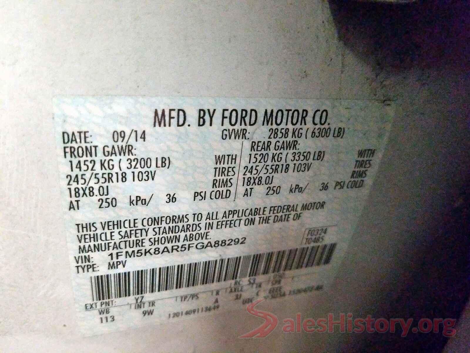 3N1CE2CP8GL384371 2015 FORD EXPLORER