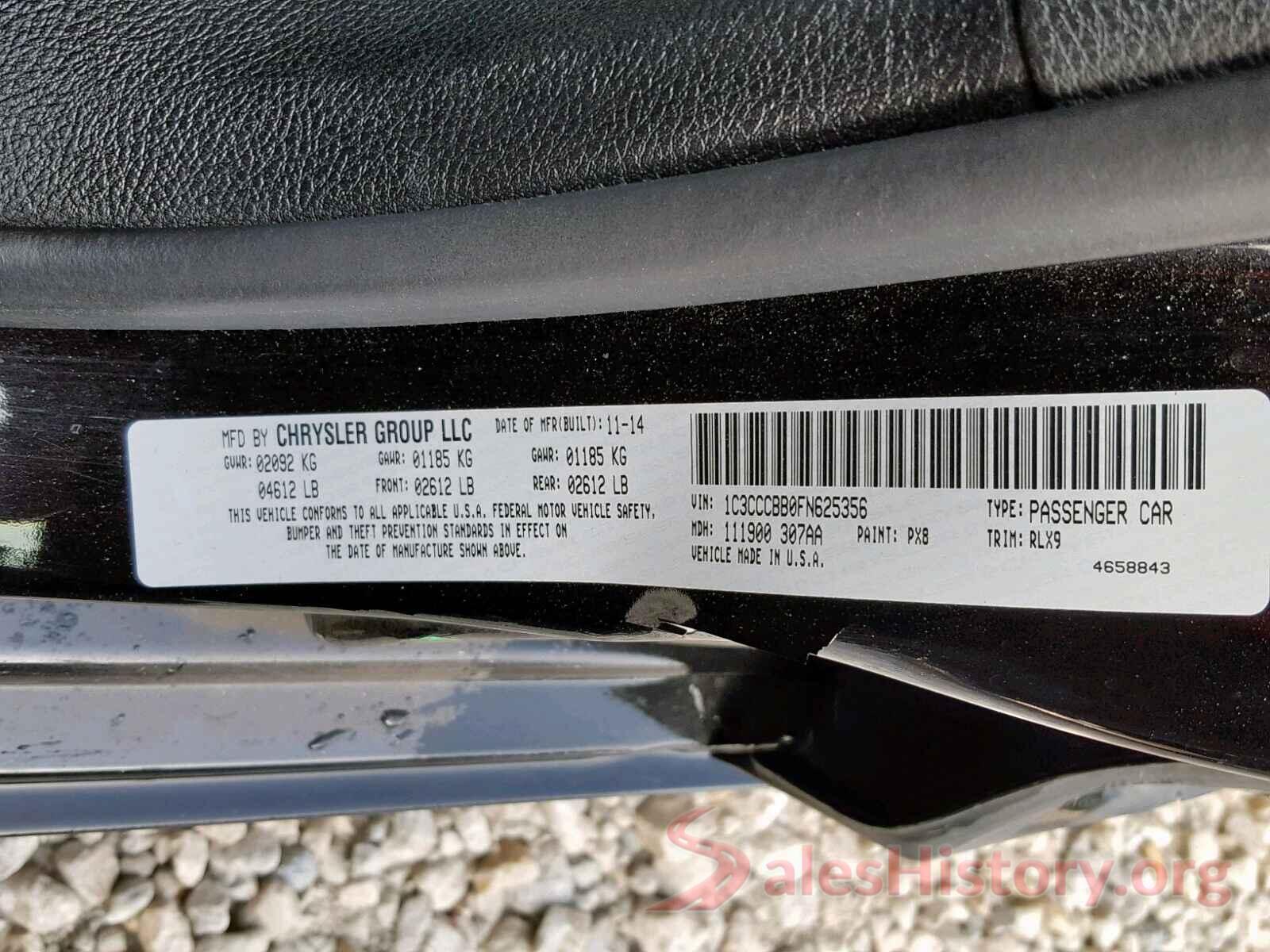 5XYPG4A32HG268158 2015 CHRYSLER 200