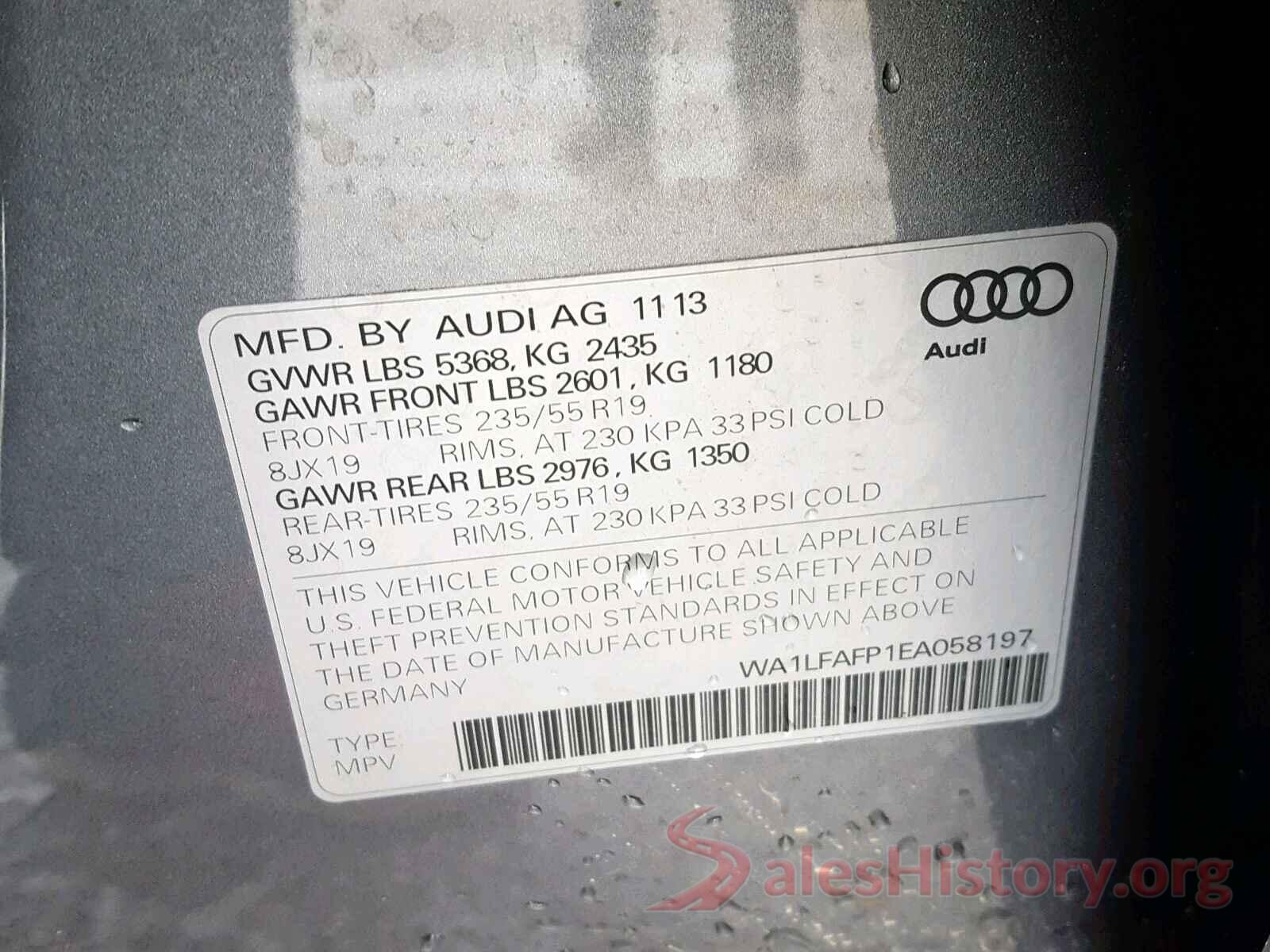 2C4RDGEG0JR344140 2014 AUDI Q5