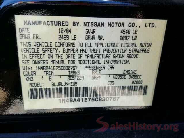 4T1BF1FK7HU384087 2005 NISSAN MAXIMA