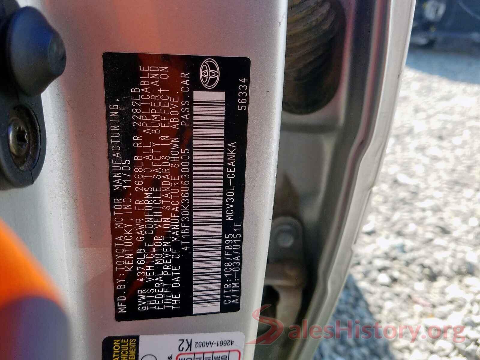 3VWD17AJ0GM411563 2006 TOYOTA CAMRY