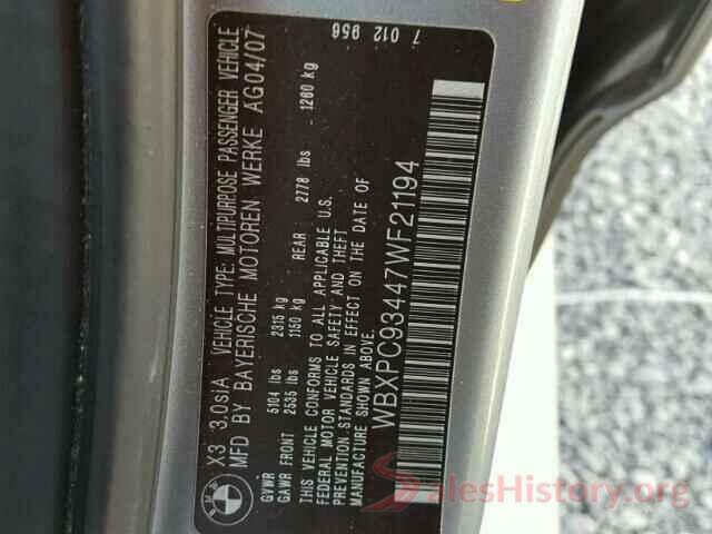 ML32F3FJ3HHF08376 2007 BMW X3