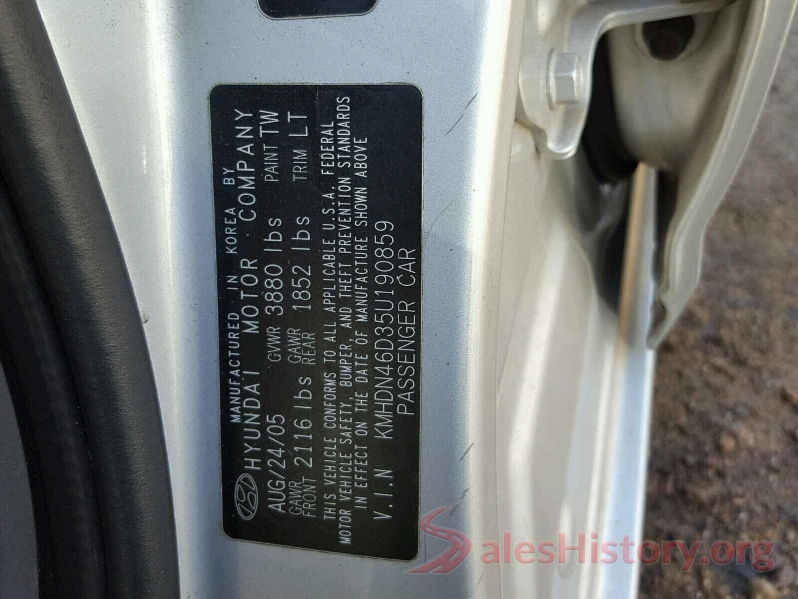 WVGSV7AX8HW510437 2005 HYUNDAI ELANTRA