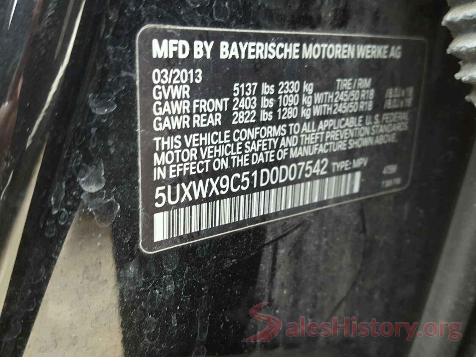 3N1CN7AP9HL808741 2013 BMW X3