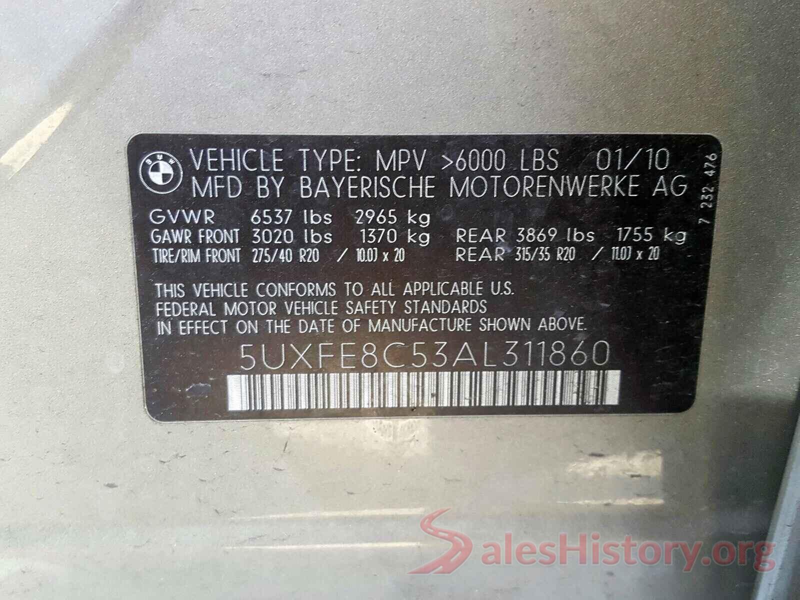 1G1ZD5ST6JF271572 2010 BMW X5