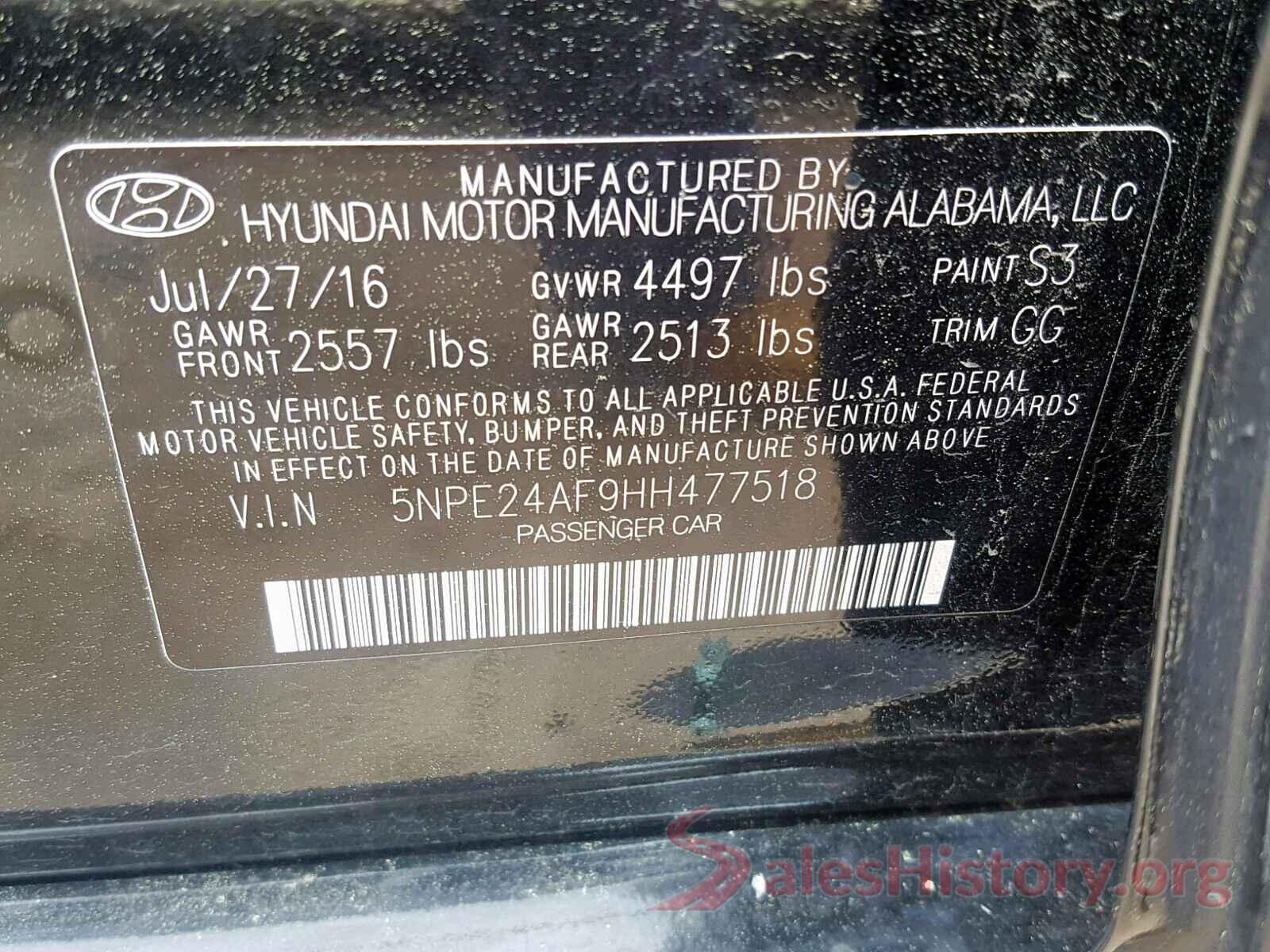 4S3BNBN62G3041628 2017 HYUNDAI SONATA