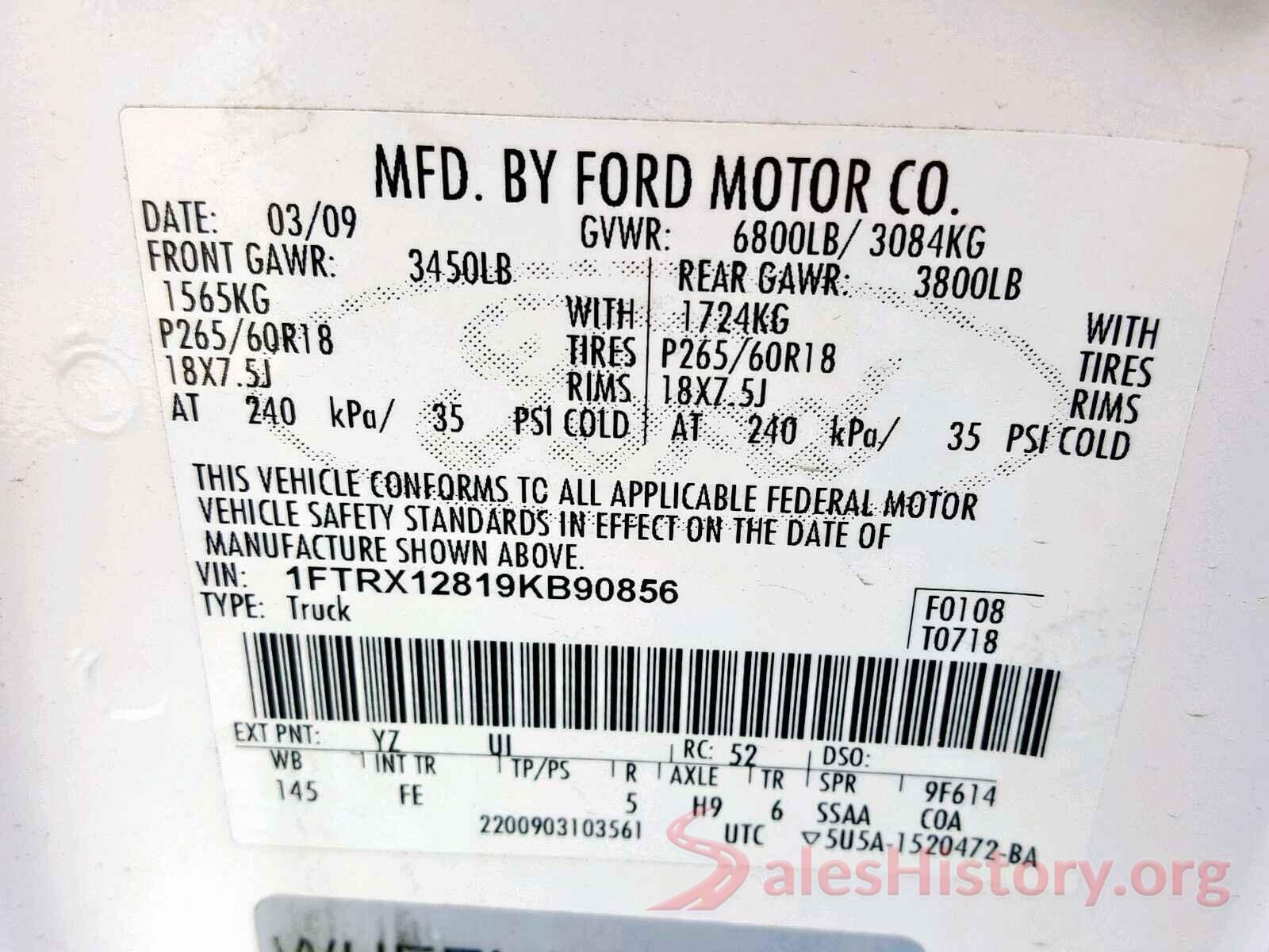 4T1B11HK3KU240698 2009 FORD F150 SUPER