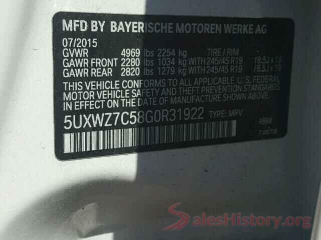 MAJ3S2GE5LC328012 2016 BMW X3