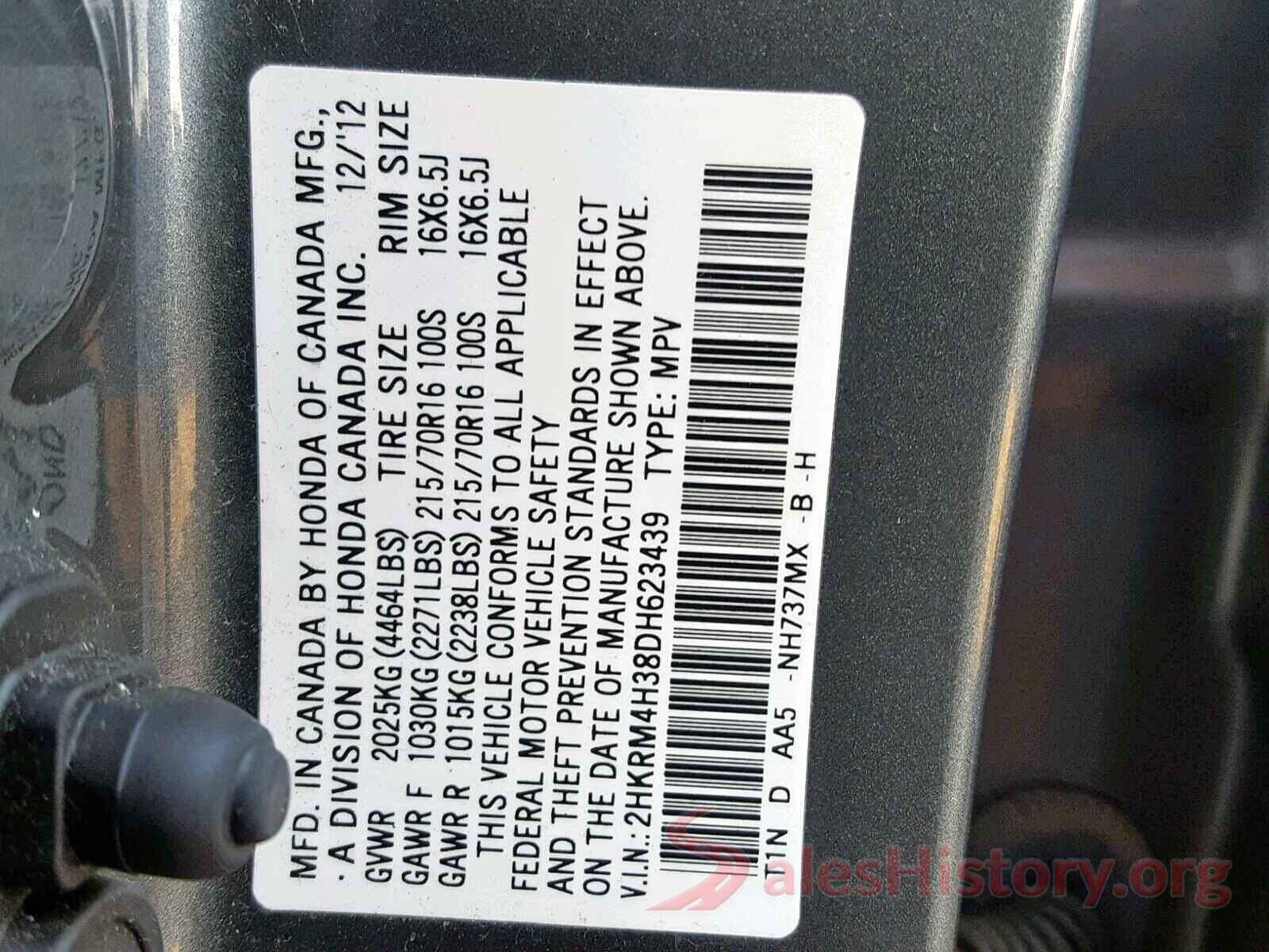 WDDSJ4EB0JN655082 2013 HONDA CR-V LX