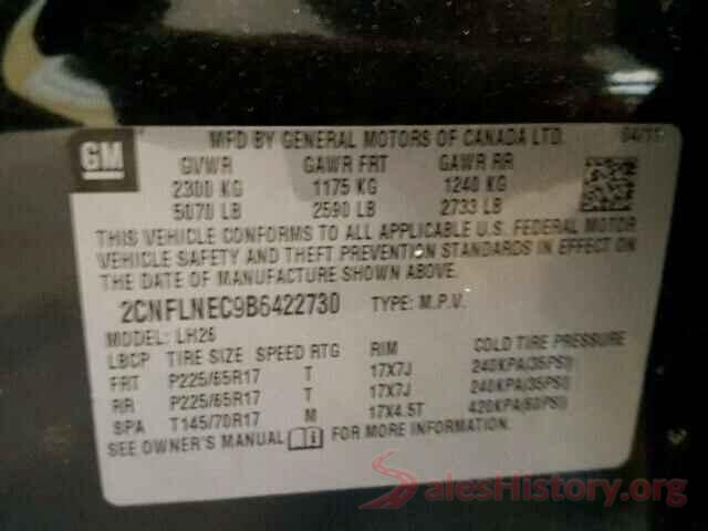 3VWC17AU1HM525675 2011 CHEVROLET EQUINOX