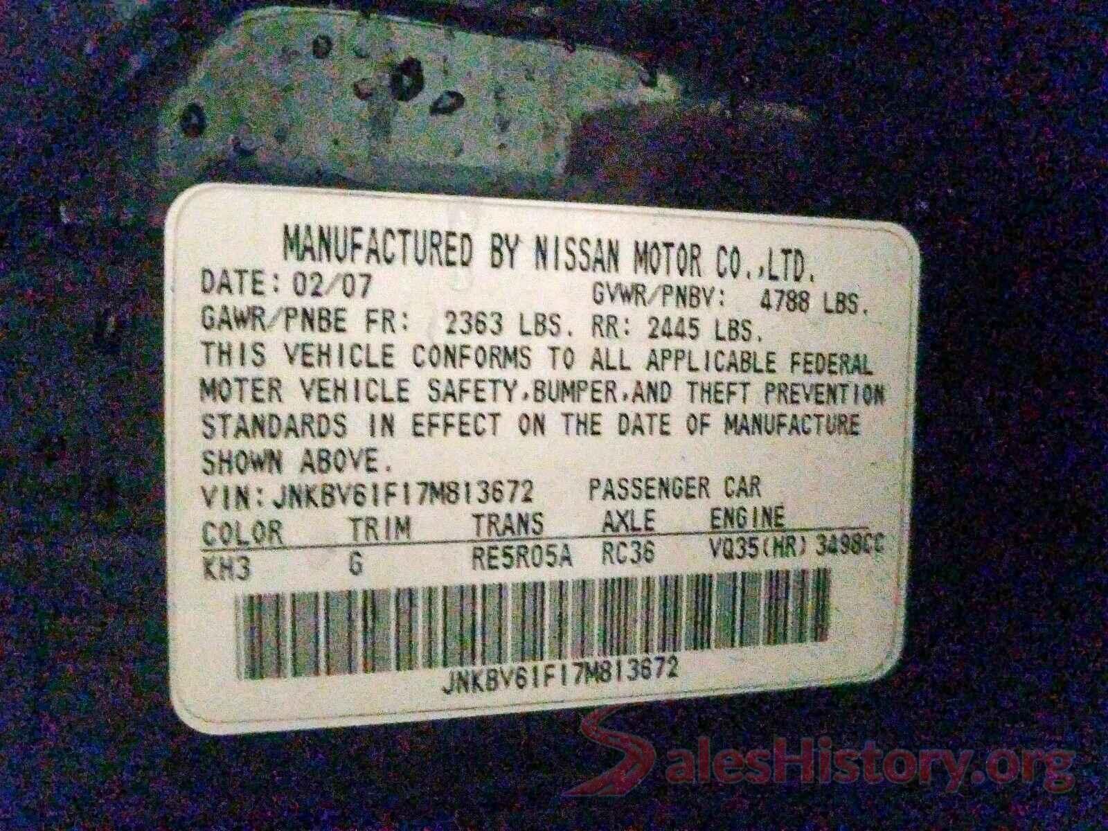 3N1AB7AP9JY301637 2007 INFINITI G35