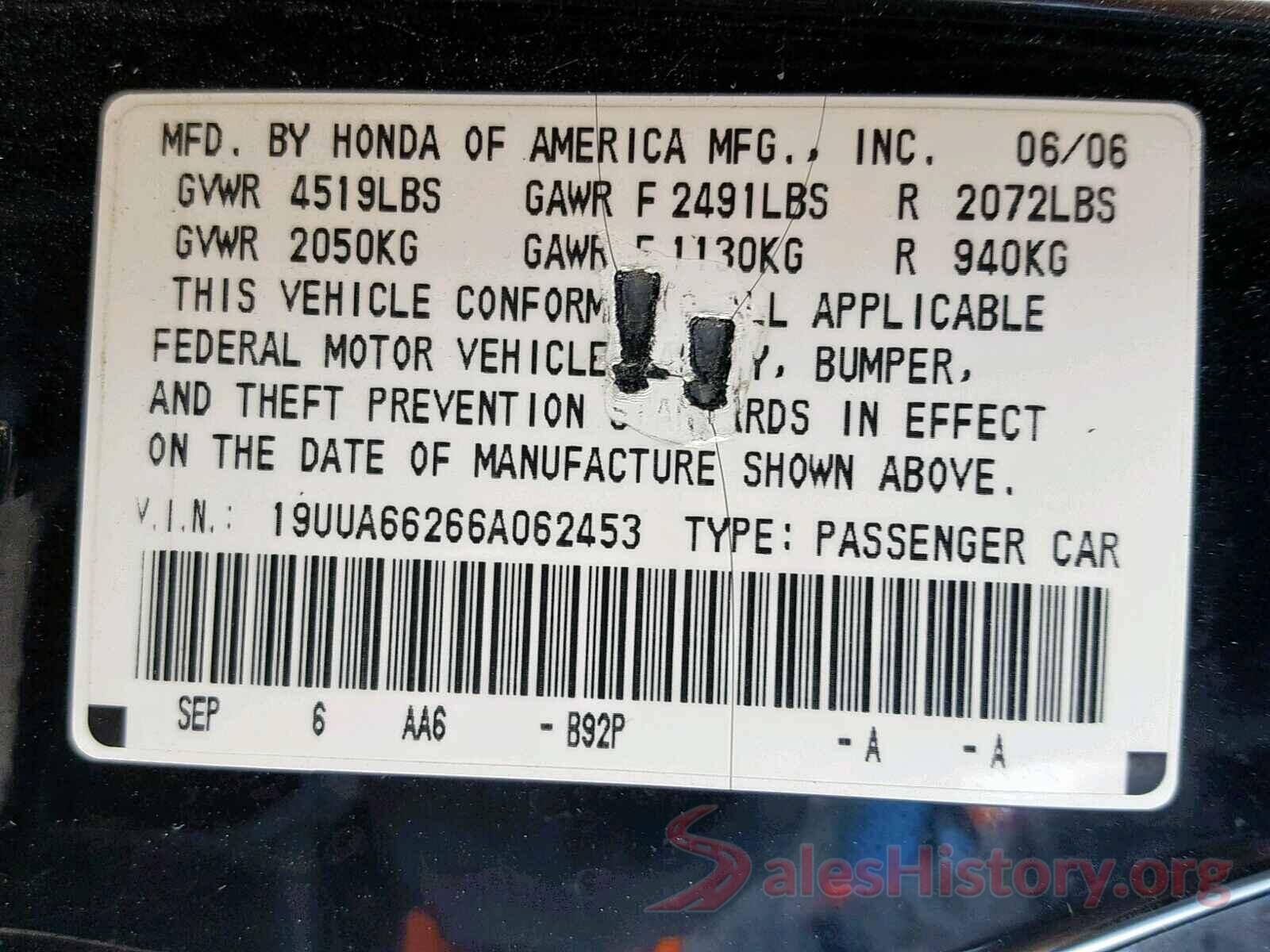 ML32F3FJ9JHF07836 2006 ACURA 3.2 TL