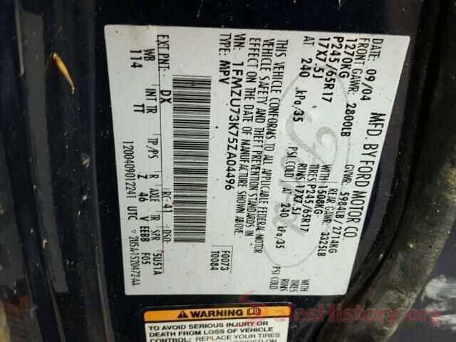 1HGCV1F10JA087917 2005 FORD EXPLORER