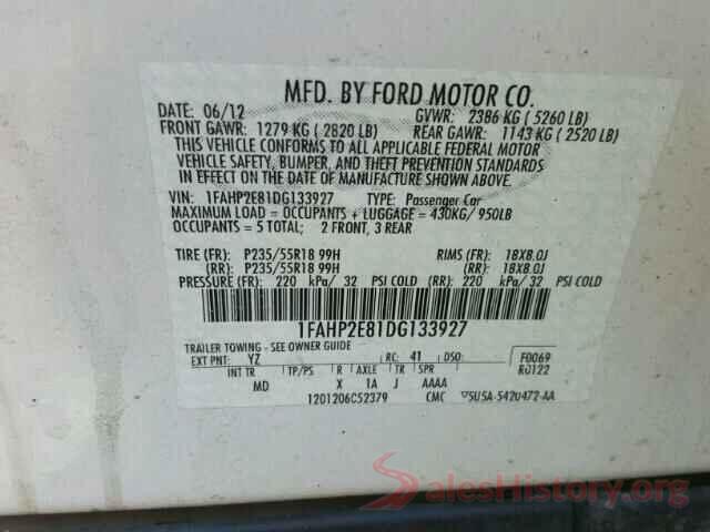 3VV3B7AX5LM092687 2013 FORD TAURUS