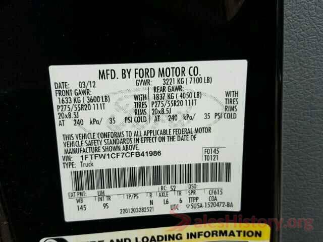 5TDXZ3DCXLS056118 2012 FORD F150