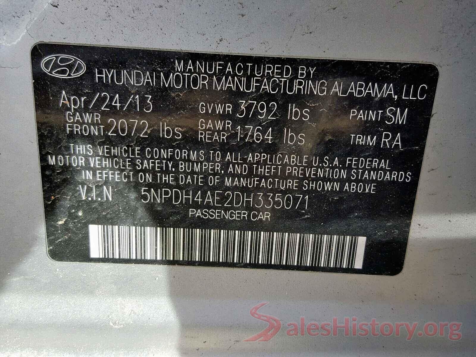 3VWD67AJXGM253251 2013 HYUNDAI ELANTRA