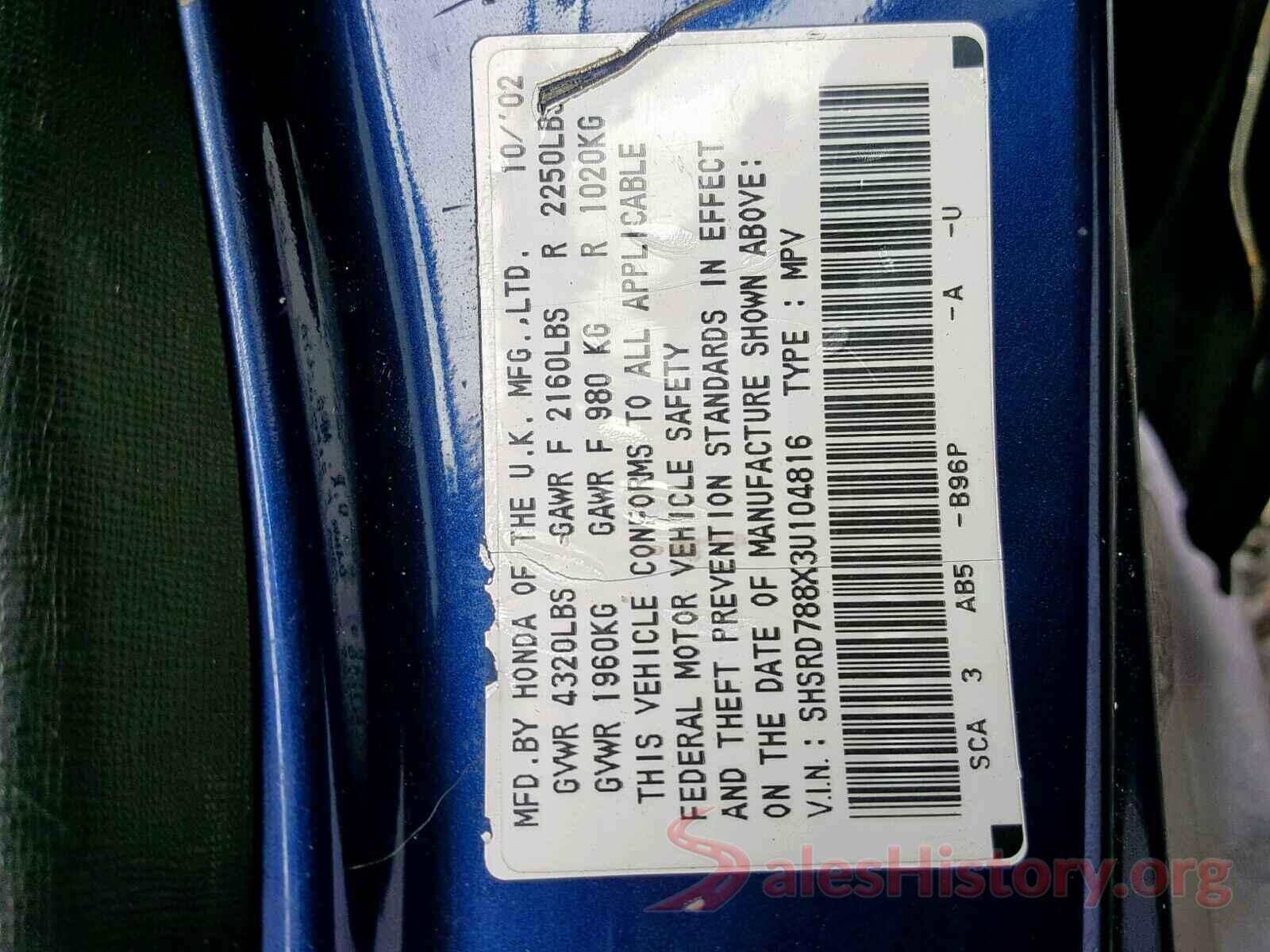 5XYPGDA53KG583544 2003 HONDA CR-V EX