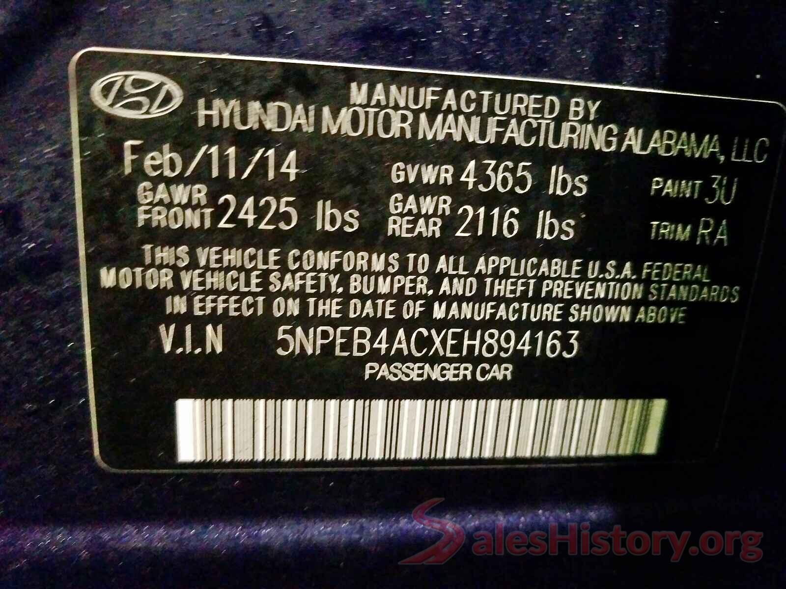 5N1AR2MN6GC605706 2014 HYUNDAI SONATA