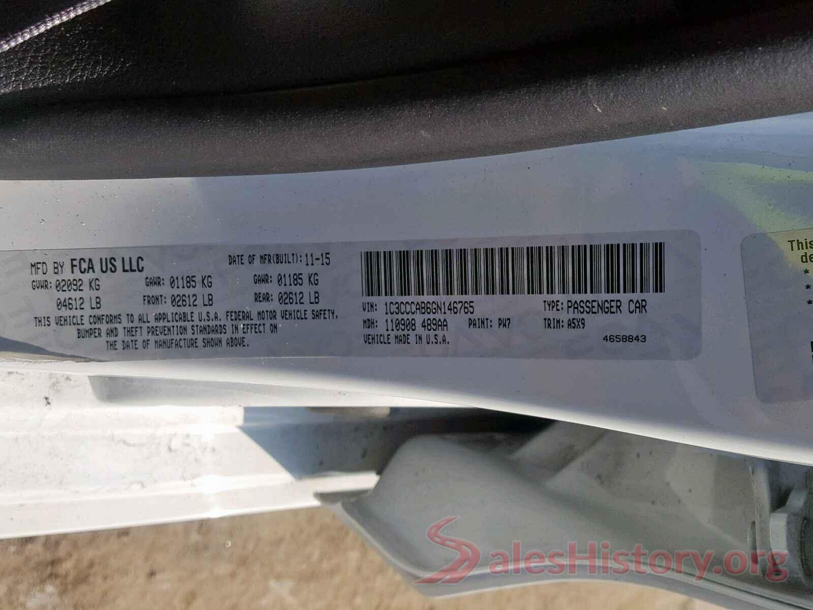 3C4PDCAB8HT573859 2016 CHRYSLER 200