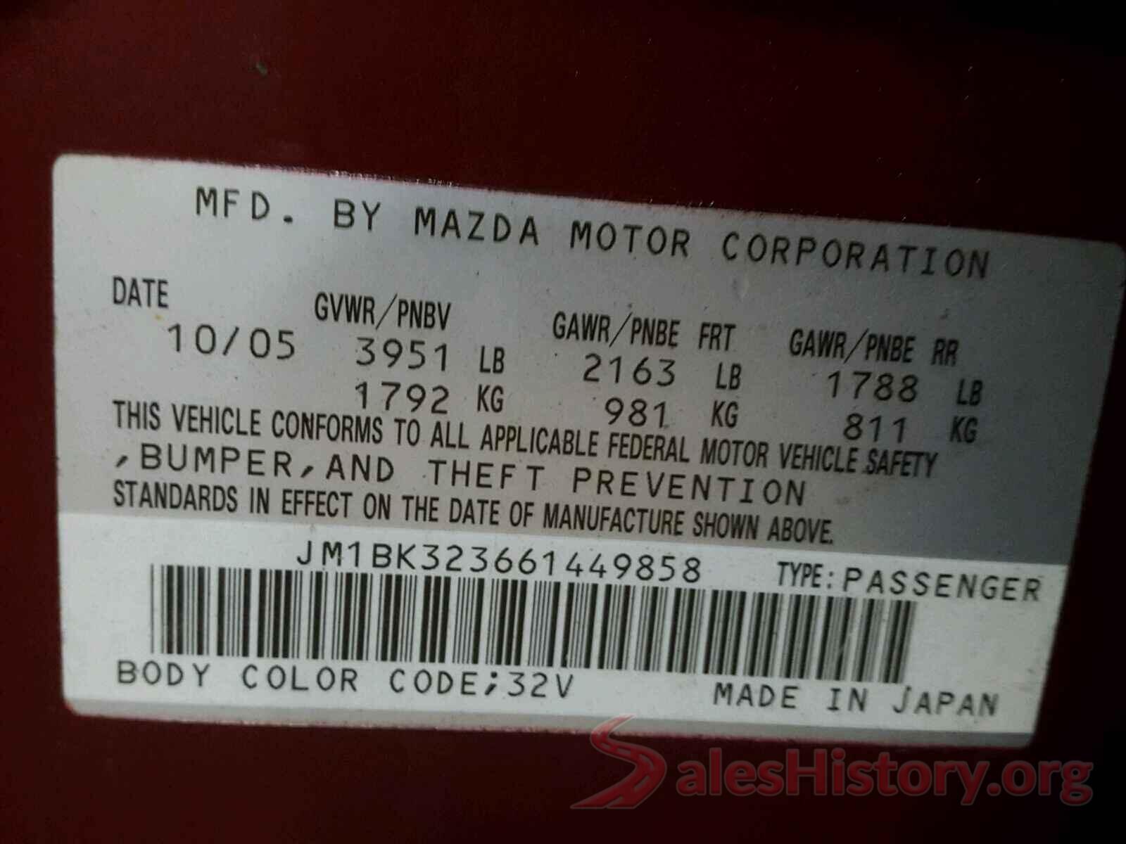 3N1AB8CV8LY310740 2006 MAZDA 3 S