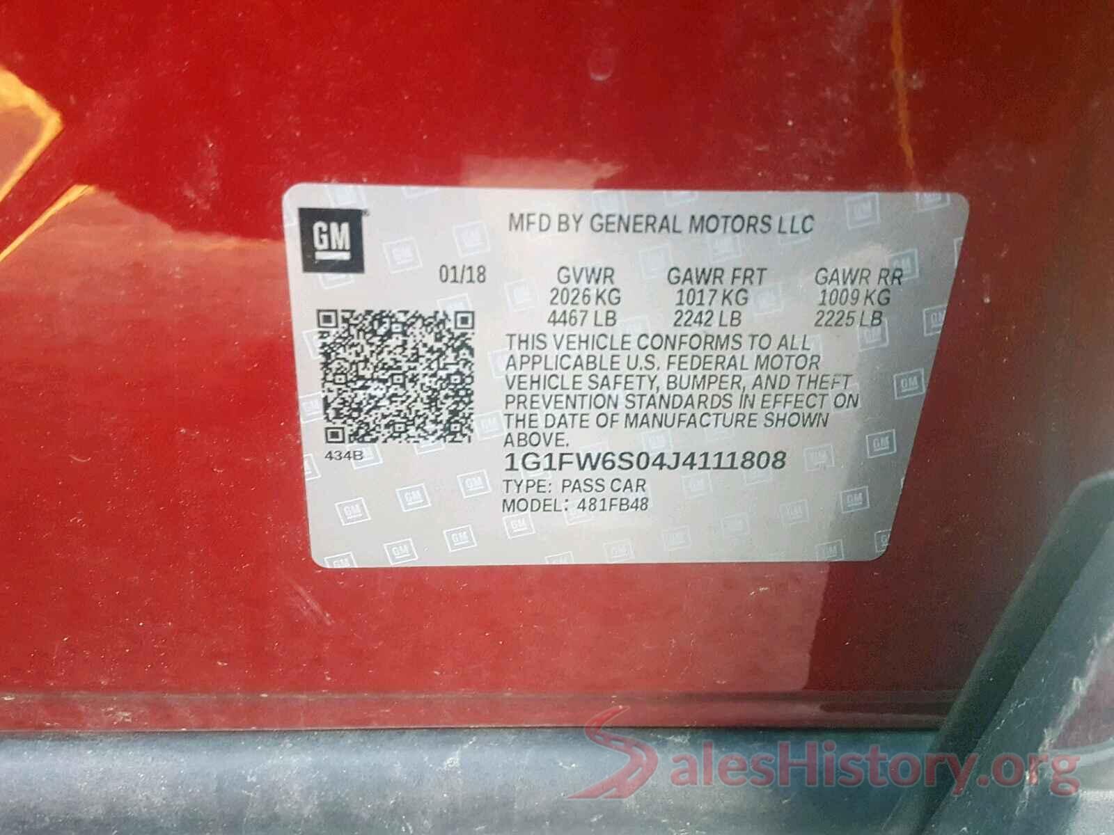 1G1FW6S04J4111808 2018 CHEVROLET BOLT