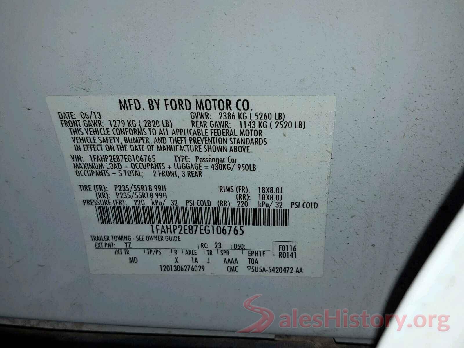 KNDPM3AC0H7274704 2014 FORD TAURUS