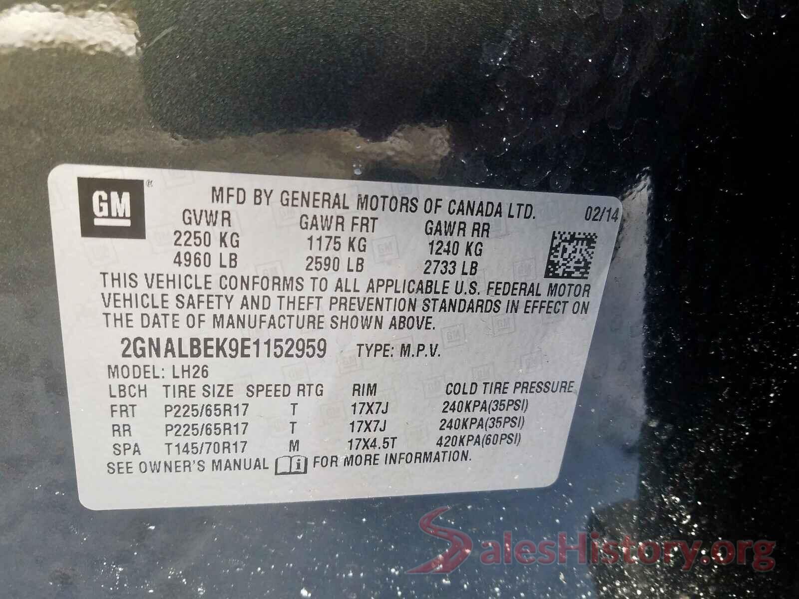 KNDPN3ACXH7158374 2014 CHEVROLET EQUINOX