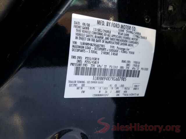 4T1B11HK2JU607993 2009 LINCOLN MKS