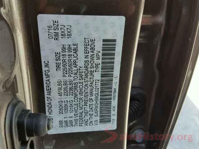 5N1AT2MV2GC833381 2016 HONDA CRV