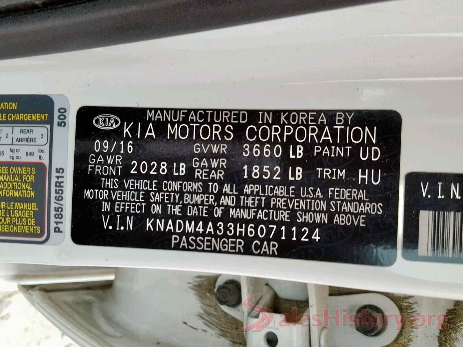 3N1CN8EV6ML837185 2017 KIA RIO