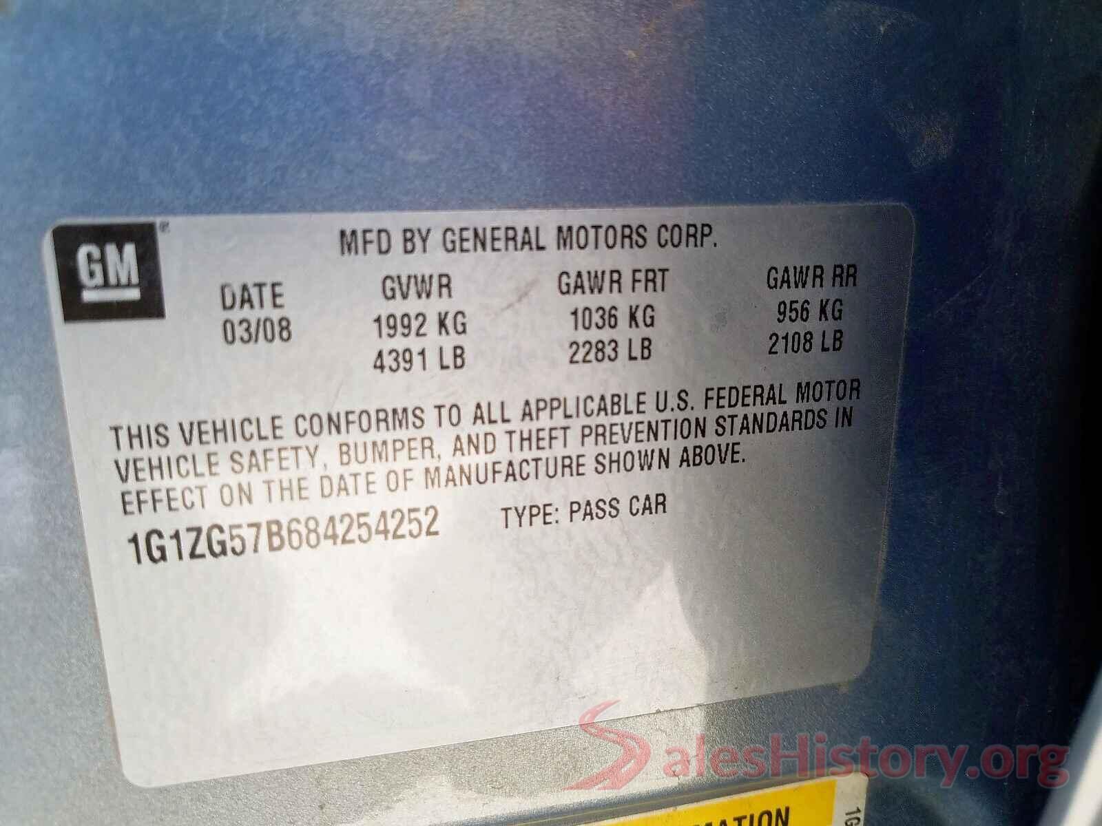 3N1AB7AP4HY400635 2008 CHEVROLET MALIBU