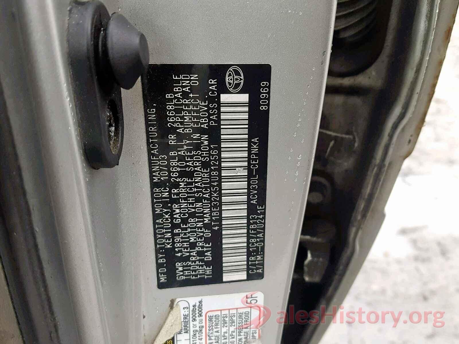 4T1B11HK0KU170545 2004 TOYOTA CAMRY