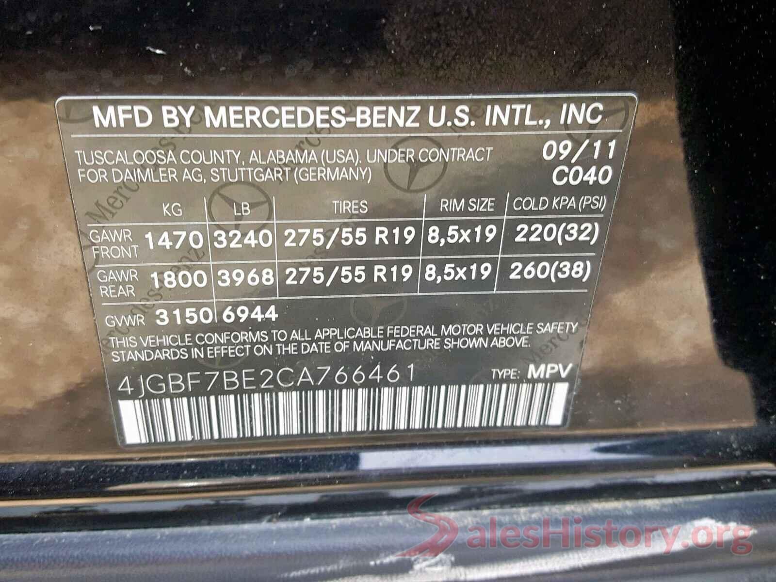 5N1DR2MN5KC586085 2012 MERCEDES-BENZ GL 450 4MA