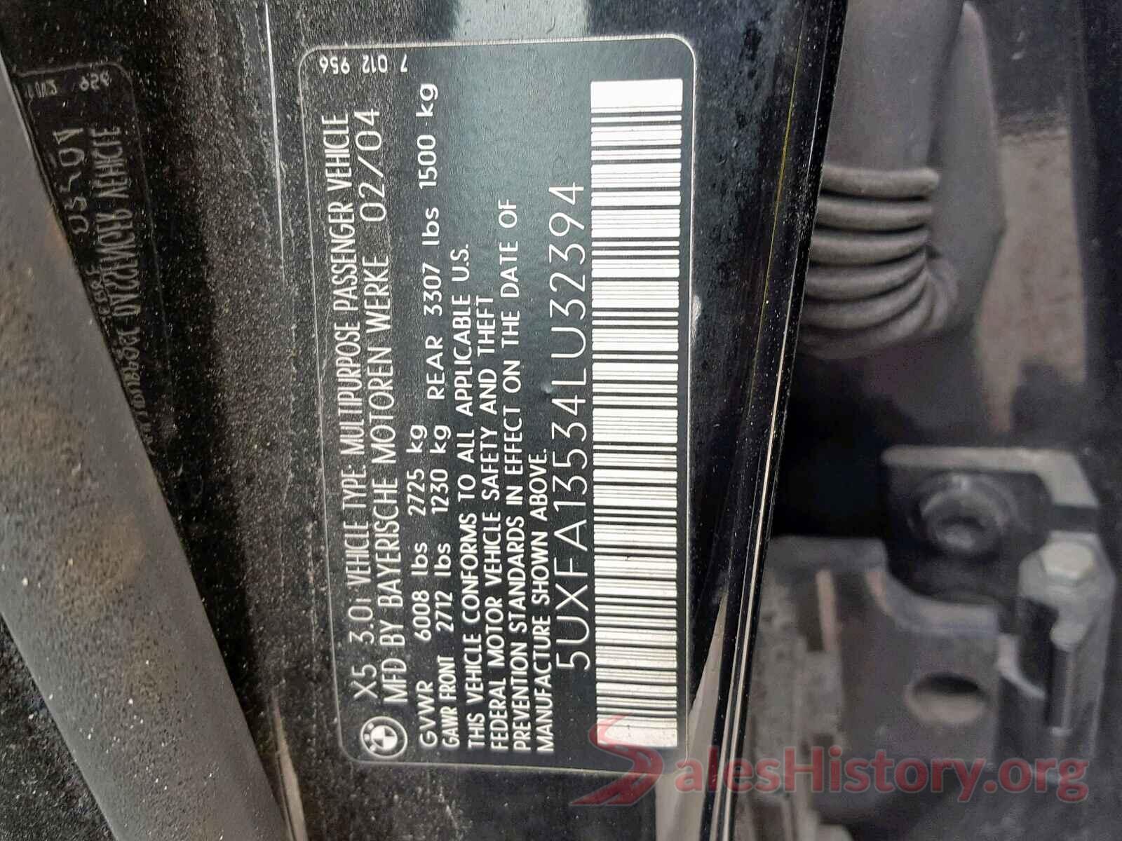 5UXFA13534LU32394 2004 BMW X5