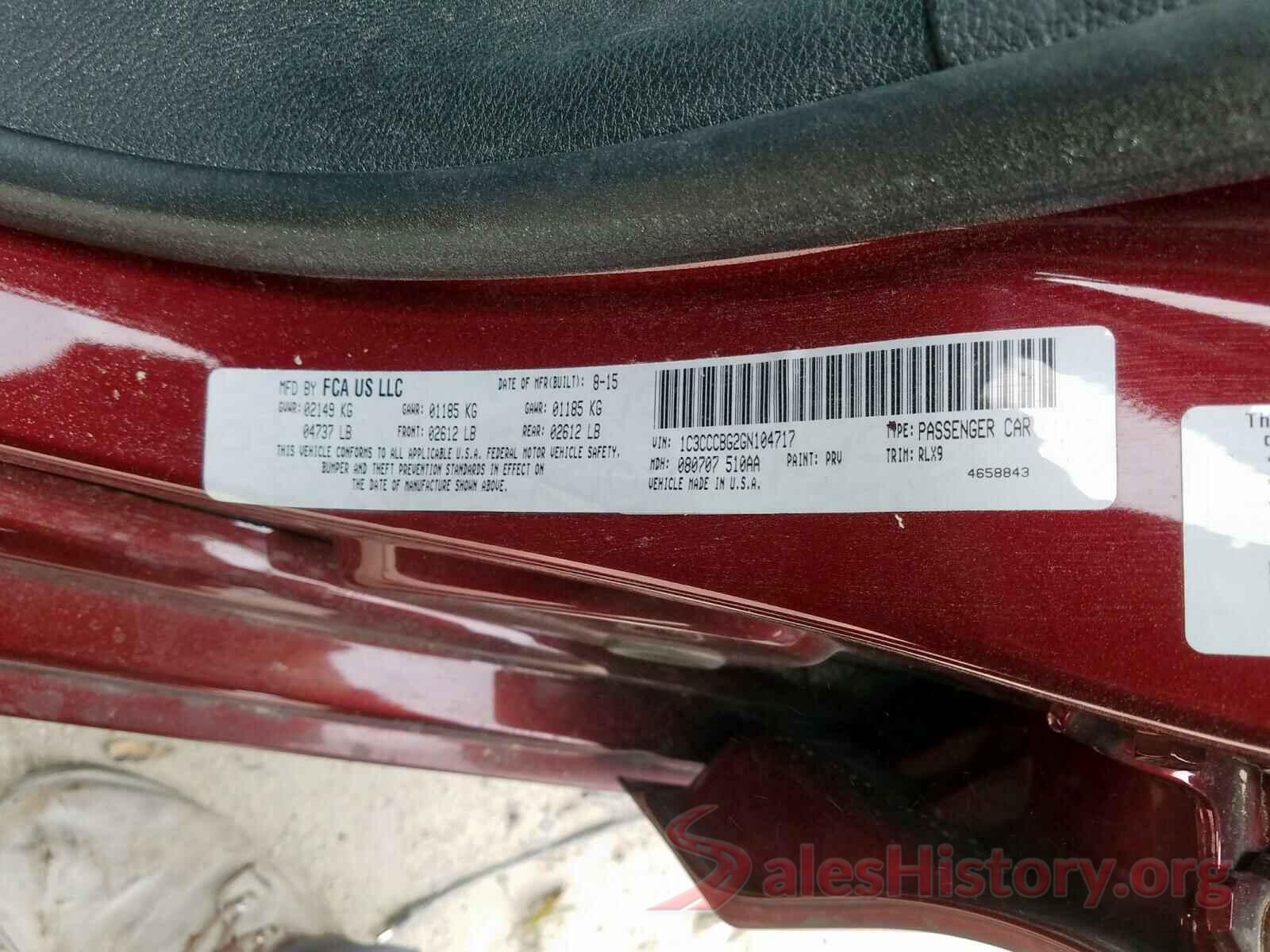 1N4AA6AP0HC433480 2016 CHRYSLER 200