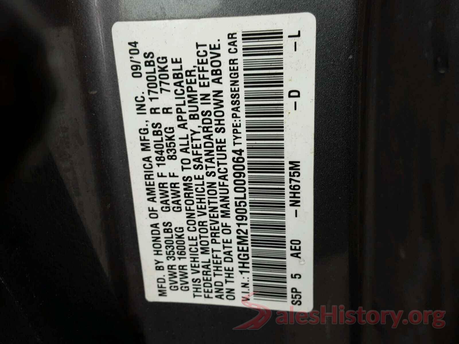 5XXG14J22MG020483 2005 HONDA CIVIC