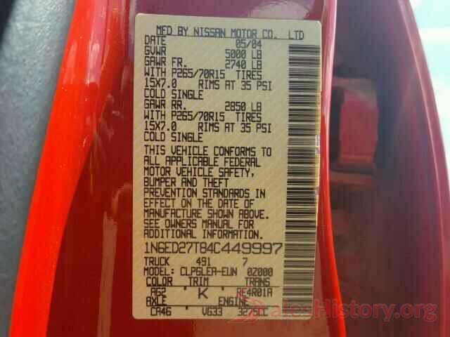 1N6AD0ER1JN743316 2004 NISSAN FRONTIER