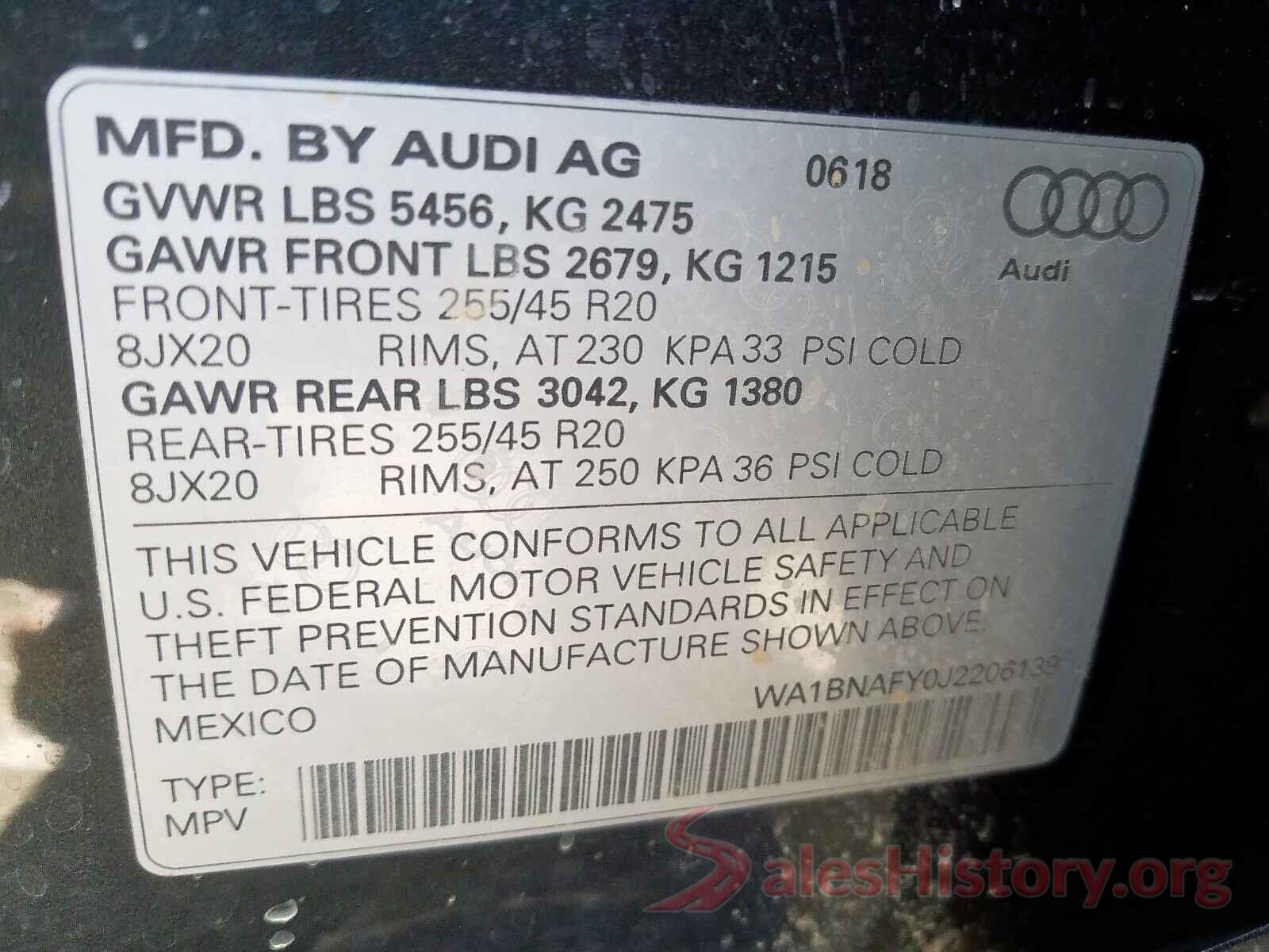 3N1AB7APXHY235853 2018 AUDI Q5