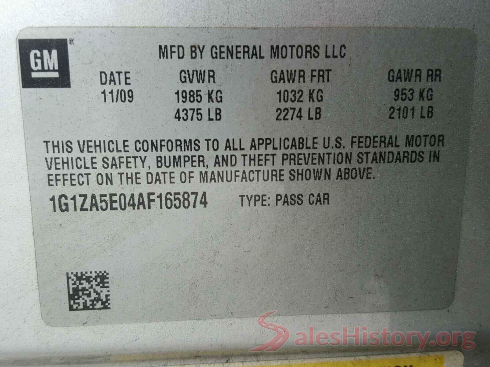 2HGFC2F54GH574284 2010 CHEVROLET MALIBU