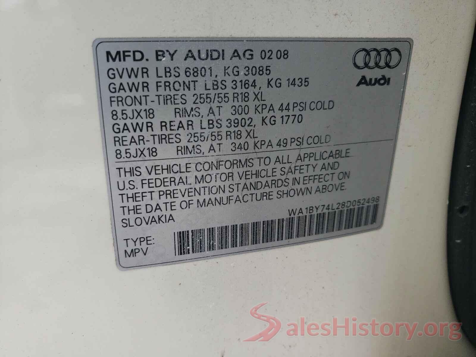 1N4AL3AP9GC113355 2008 AUDI Q7