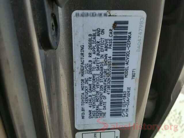 5TDYZ3DCXKS001512 2002 TOYOTA CAMRY