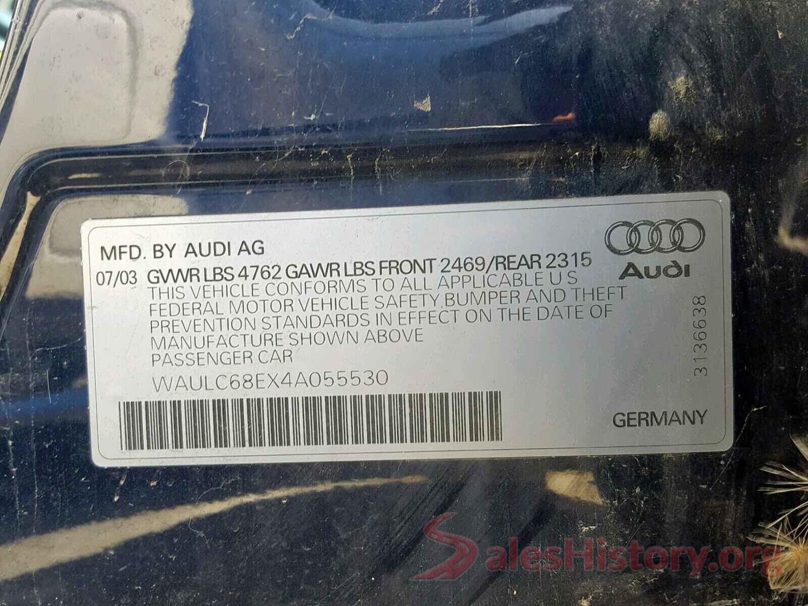 1C4PJMCB5GW232763 2004 AUDI A4