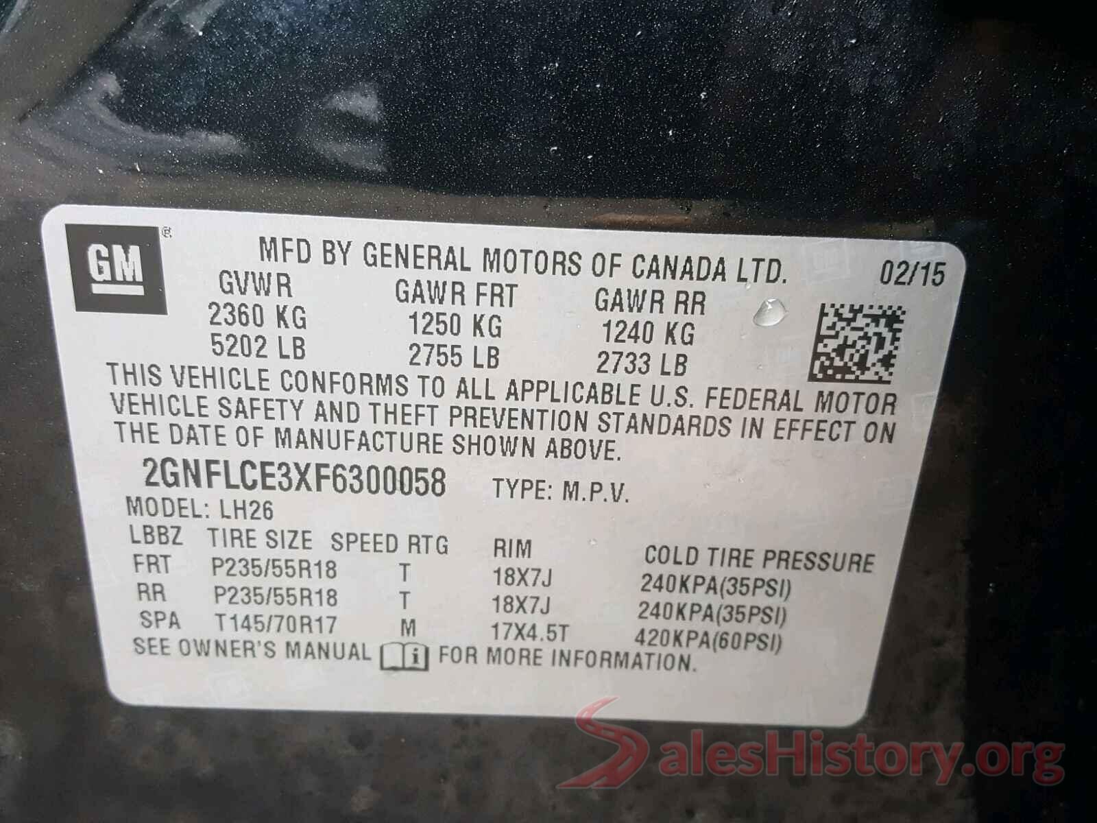 4T1B21HK5JU500188 2015 CHEVROLET EQUINOX