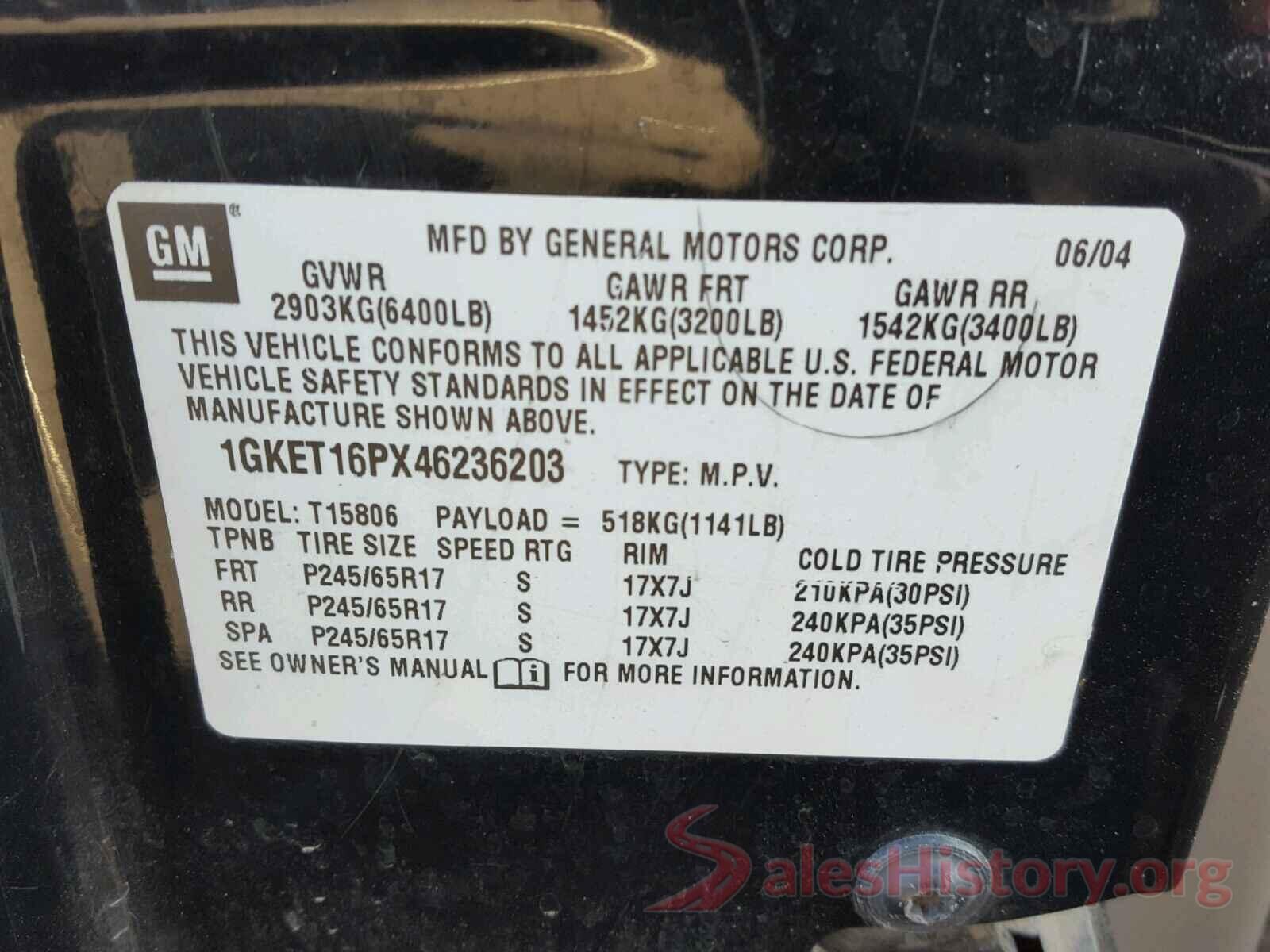 JTDKARFU3K3075796 2004 GMC ENVOY