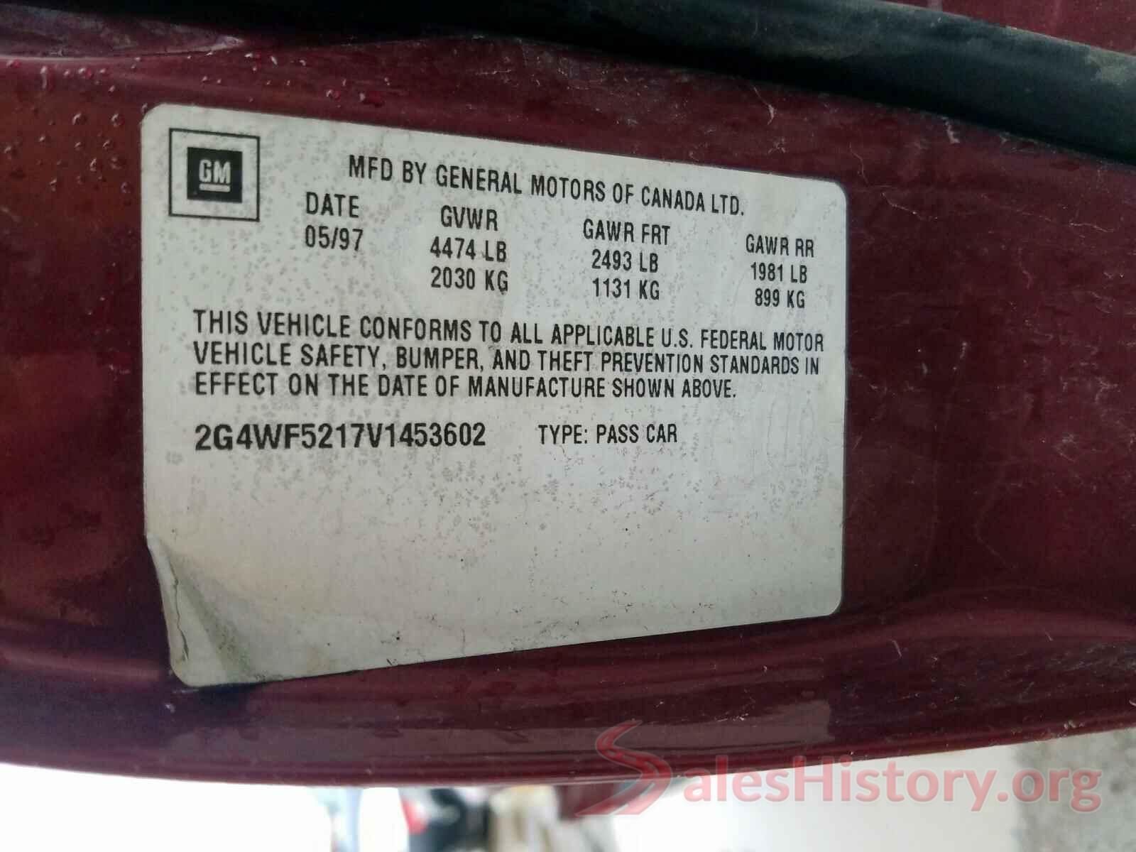 KNDJN2A26G7355340 1997 BUICK REGAL