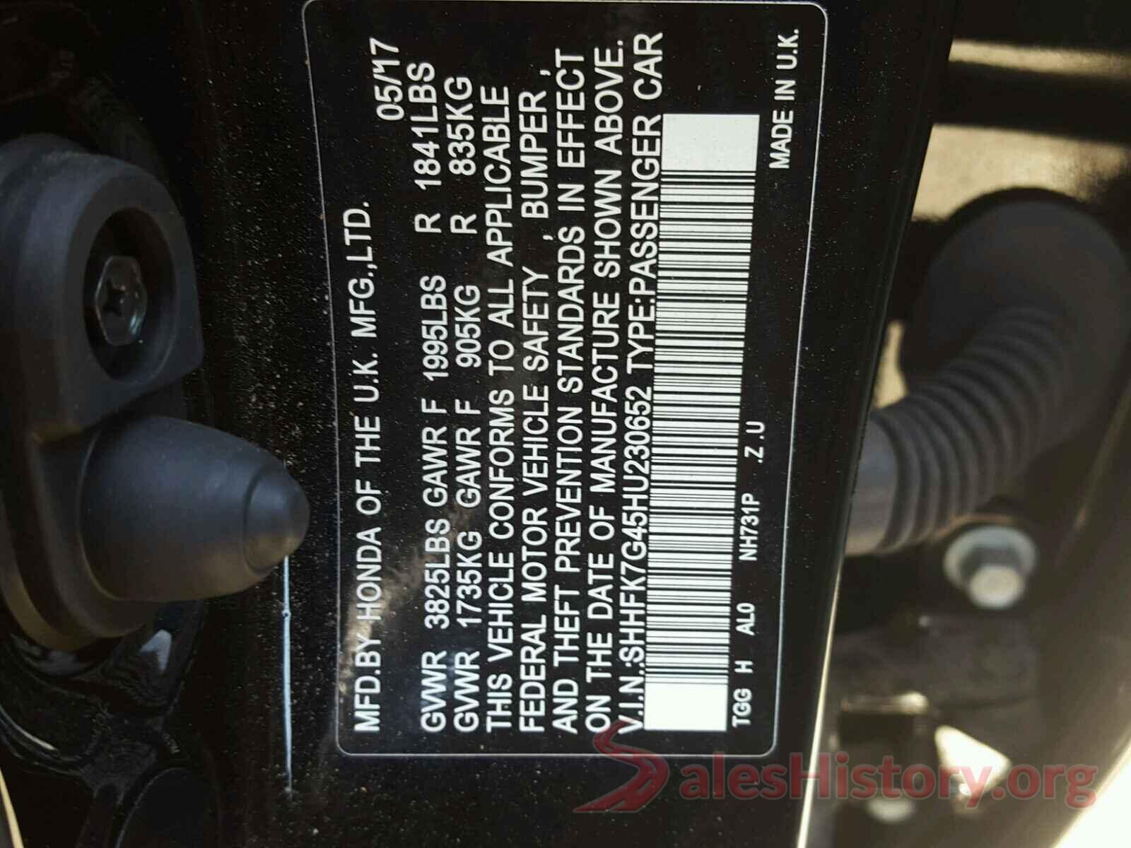 JM1GL1V57H1148443 2017 HONDA CIVIC