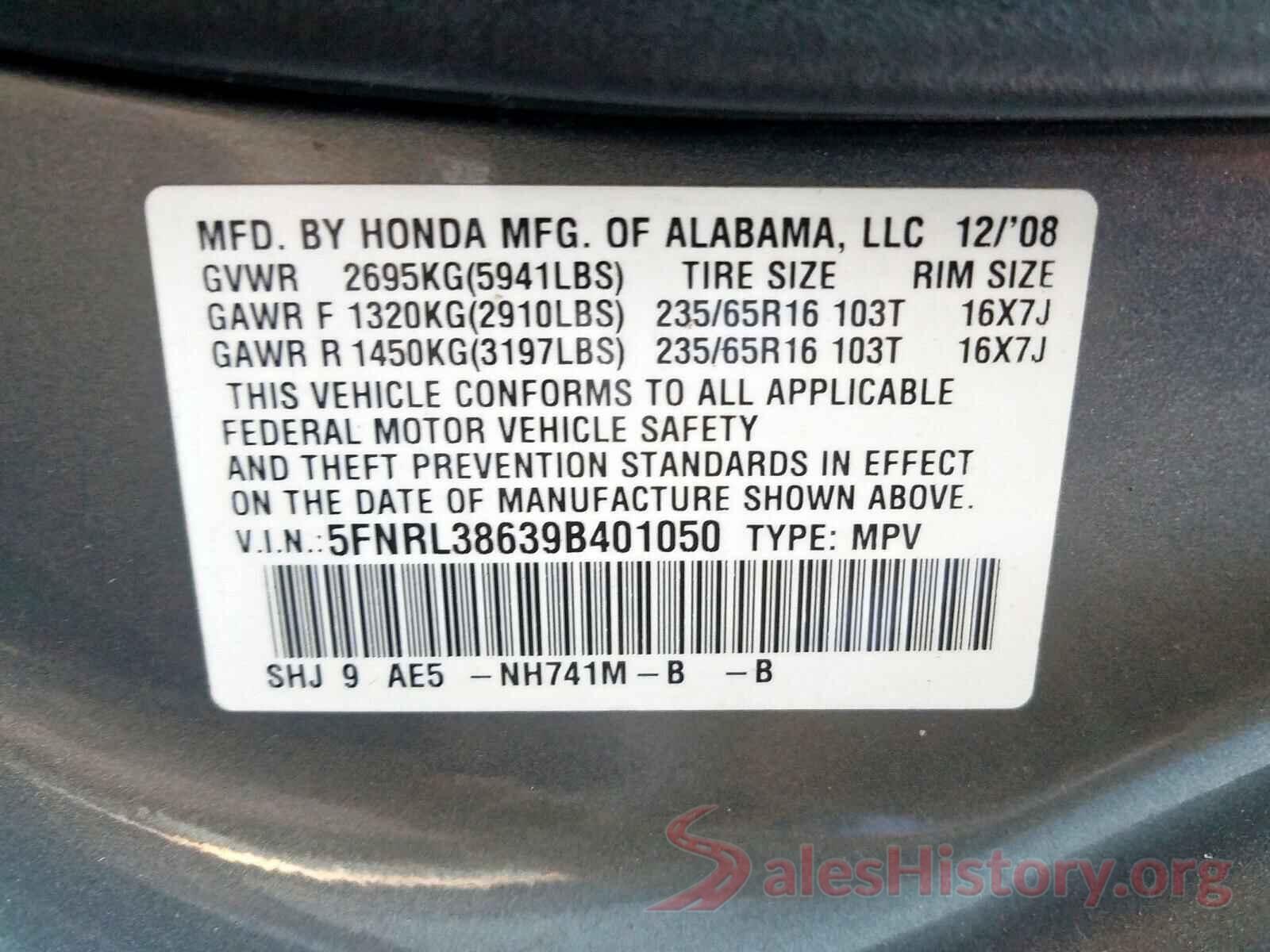 4T1G11AK8MU532088 2009 HONDA ODYSSEY